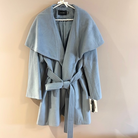 Tahari Wool Blend Wrap Coat - Picture 2 of 8